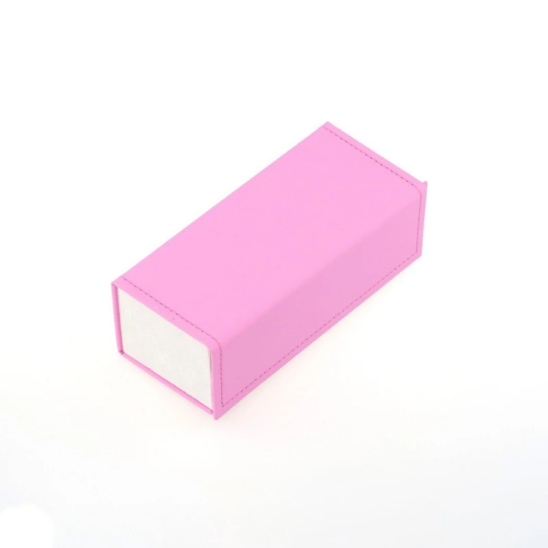 Pink square sunglasses leather case